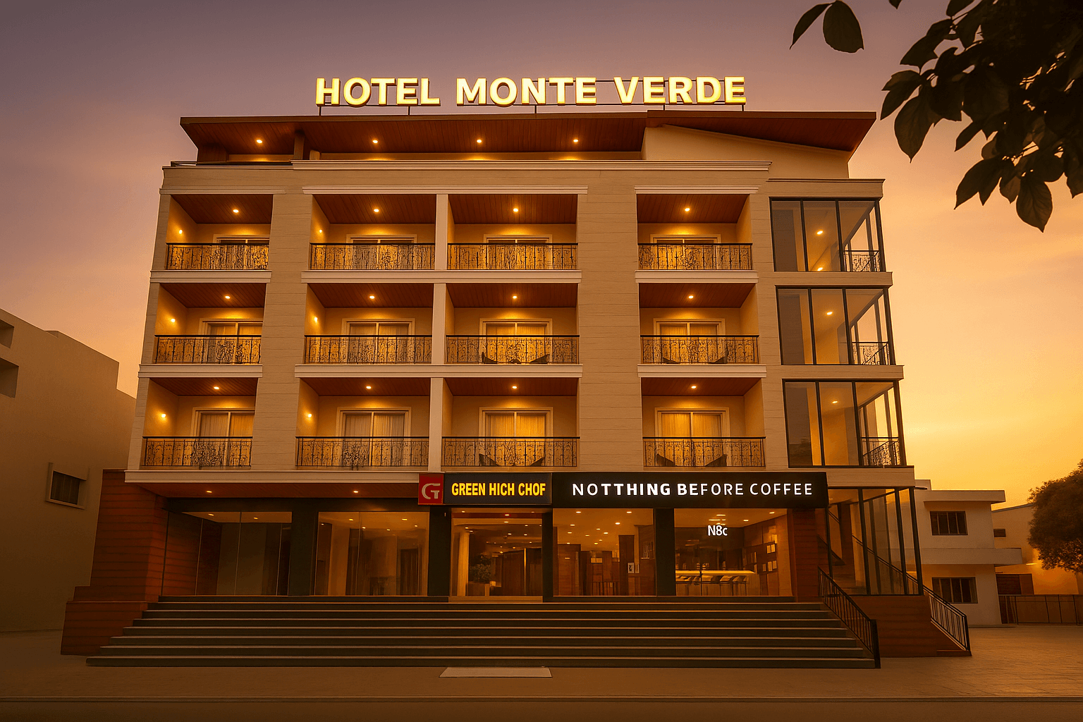 Monteverde Hotel Dehradun room and mountain-view stay